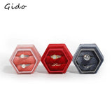 Engagement Jewelry Holder Double Rings Box