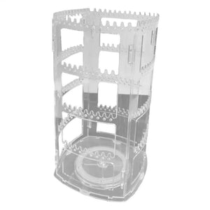 360 Rotating Earring Holder and Jewelry Organizer, Clear