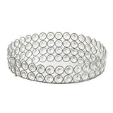 Crystal Jewelry Tray Vanity Organizer Perfume Holder Plate Silver