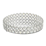 Crystal Jewelry Tray Vanity Organizer Perfume Holder Plate Silver