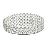 Crystal Jewelry Tray Vanity Organizer Perfume Holder Plate Silver