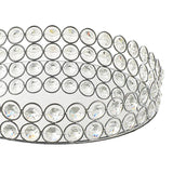 Crystal Jewelry Tray Vanity Organizer Perfume Holder Plate Silver