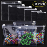 10Pcs Transparent Self Sealing Bags PVC Storage Bags