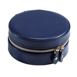 Jewelry Organizer Double Zipper Faux Leather Multiple Grids Earring Box