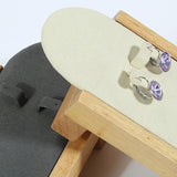 Wooden Velvet Organizer Display Box Storage Shelf