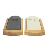 Wooden Velvet Organizer Display Box Storage Shelf