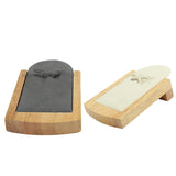 Wooden Velvet Organizer Display Box Storage Shelf