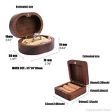 Walnut Wood Jewelry Box Engagement Wedding Ring Storage