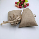 10pcs Ribbon Jute Bag Gift Bags For Jewelry Pouches Wedding Christmas Sack Bag