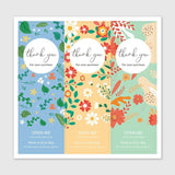 75PCS Flower Thank You Sealed Sticker Greeting Label Cards
