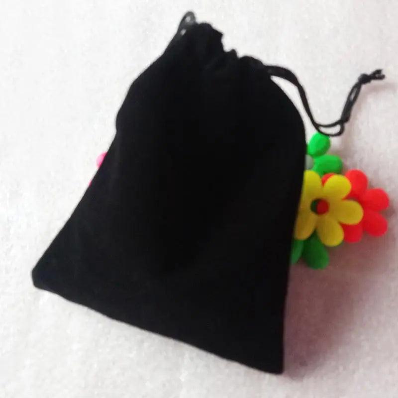 50pcs Velvet Jewelry Bags Pouch Flannel Drawstring Christmas Wedd