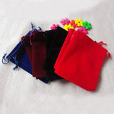 50pcs Velvet Jewelry Bags Pouch Flannel Drawstring Christmas Wedd