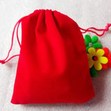 50pcs Velvet Jewelry Bags Pouch Flannel Drawstring Christmas Wedd