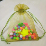 100pcs Multi-color 5x7 7x9 cm Organza Bags Drawstring Packing Bags