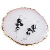 Earring Bracelet Jewelry Display Stand Holder Case Agate Storage Tray