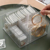 Earring Organizer Flip-open Lid Anti-abrasive Plastic Storage Box