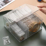 Earring Organizer Flip-open Lid Anti-abrasive Plastic Storage Box