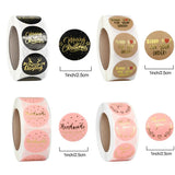 500pcs Pink Foil Thank You Stickers Adhesive Envelope Sealing Labels