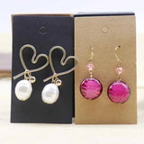 100pcs +100opp bags Earring Cards 45x80mm Cut Nice