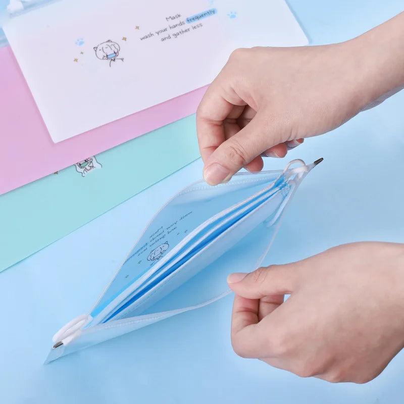 4PC Mask Storage Bags Anti Dust Disposable Masks Save Bag Holder