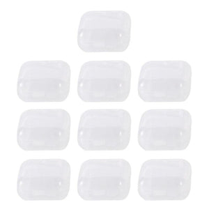 10Pcs Mini Plastic Storage Container Box Clear Square Box for Jewelry