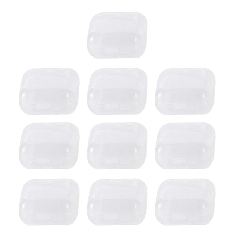 10Pcs Mini Plastic Storage Container Box Clear Square Box for Jewelry