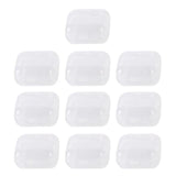 10Pcs Mini Plastic Storage Container Box Clear Square Box for Jewelry