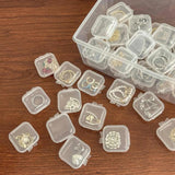 10Pcs Mini Plastic Storage Container Box Clear Square Box for Jewelry
