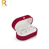Velvet Trinket Box Ring Box Jewelry Organizer Double Rings Box