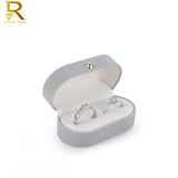 Velvet Trinket Box Ring Box Jewelry Organizer Double Rings Box