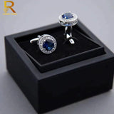 Cufflinks Box Ring Display Cufflinks Case 360 Degree Jewelry Storage