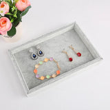 Stackable Flat Jewelry Tray Organizer Grey Rose