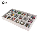 Velvet Jewelry Storage Tray Ring Bracelet Earring Holder Organizer