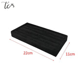 Velvet Jewelry Tray Ring Display Holder Case Earrings Storage Organizer