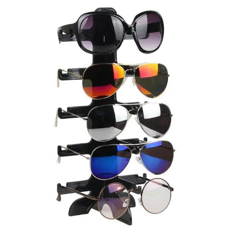 5-Pair Plastic Sunglasses Rack Holder Display Stand