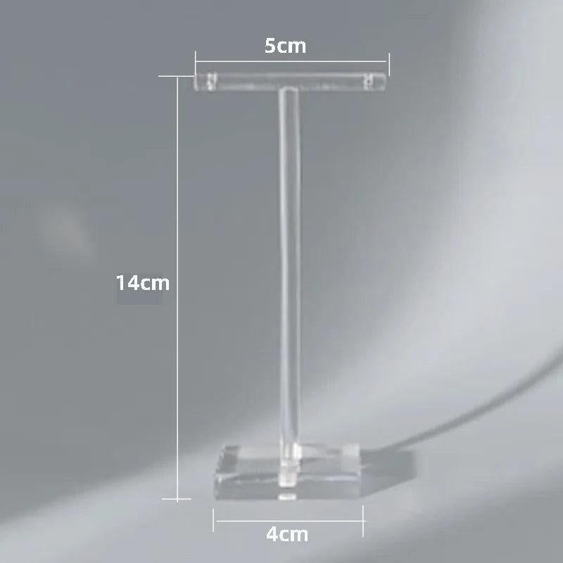 Acrylic T-Shaped Earring Display Stand Jewelry Counter Shooting Prop
