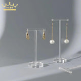 Acrylic T-Shaped Earring Display Stand Jewelry Counter Shooting Prop