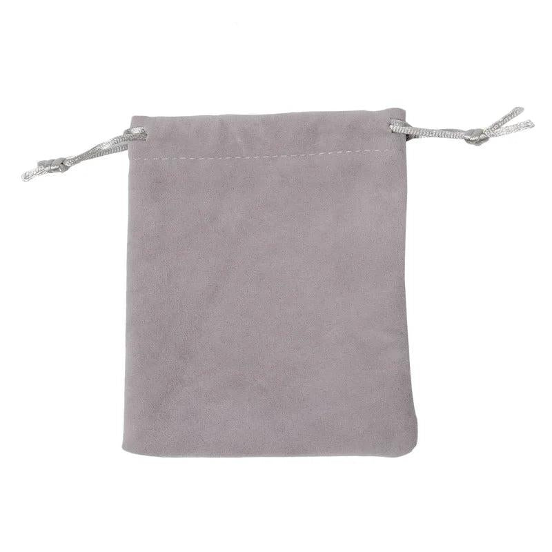 10Pcs Small Grey Velvet Bag 9x12cm Jewelry Packaging Bags