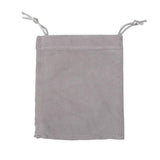 10Pcs Small Grey Velvet Bag 9x12cm Jewelry Packaging Bags