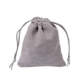 10Pcs Small Grey Velvet Bag 9x12cm Jewelry Packaging Bags