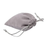 10Pcs Small Grey Velvet Bag 9x12cm Jewelry Packaging Bags