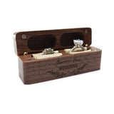 F19D Ring Box Jewelry Storage Bag Earrings Wooden Proposal Birthday