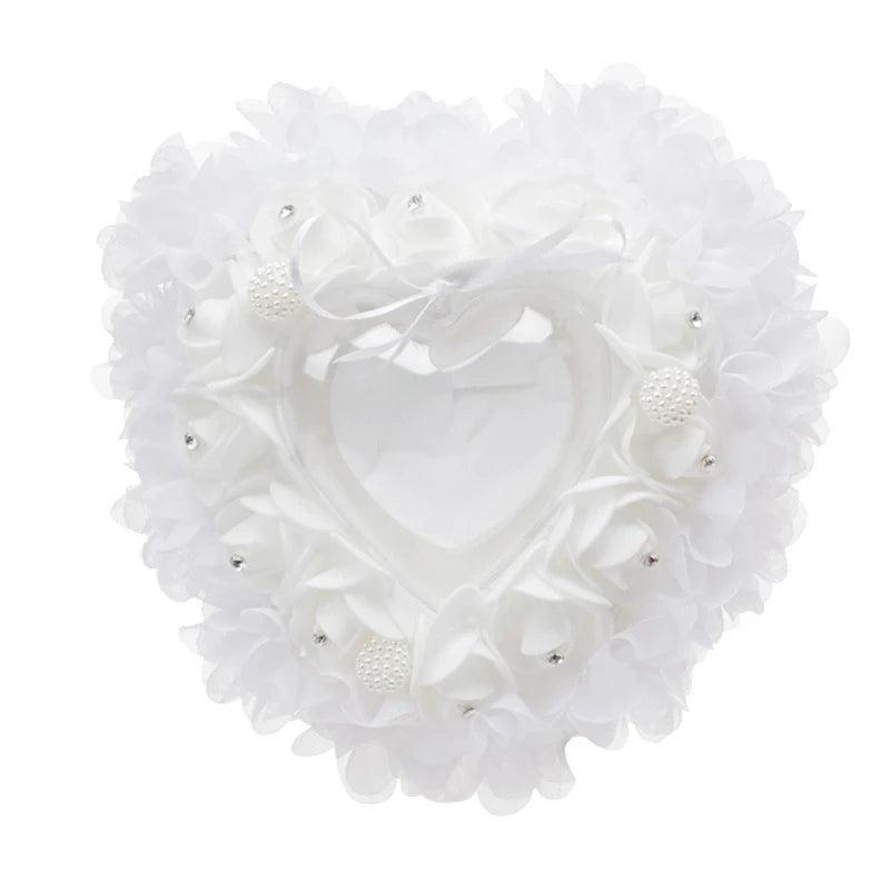 Wedding Ring Pillow Lace Edge Box