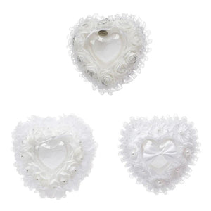 Wedding Ring Pillow Lace Edge Box