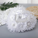 Wedding Ring Pillow Lace Edge Box