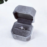 Velvet Ring Box Double Rings Storage Box Wedding Display Box