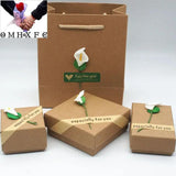 Brown Flower Paper Pendant Bracelet Ring Bag GB08
