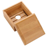 Bamboo Soap Dish Bathroom Accessory Prevent Mildew Drain Box