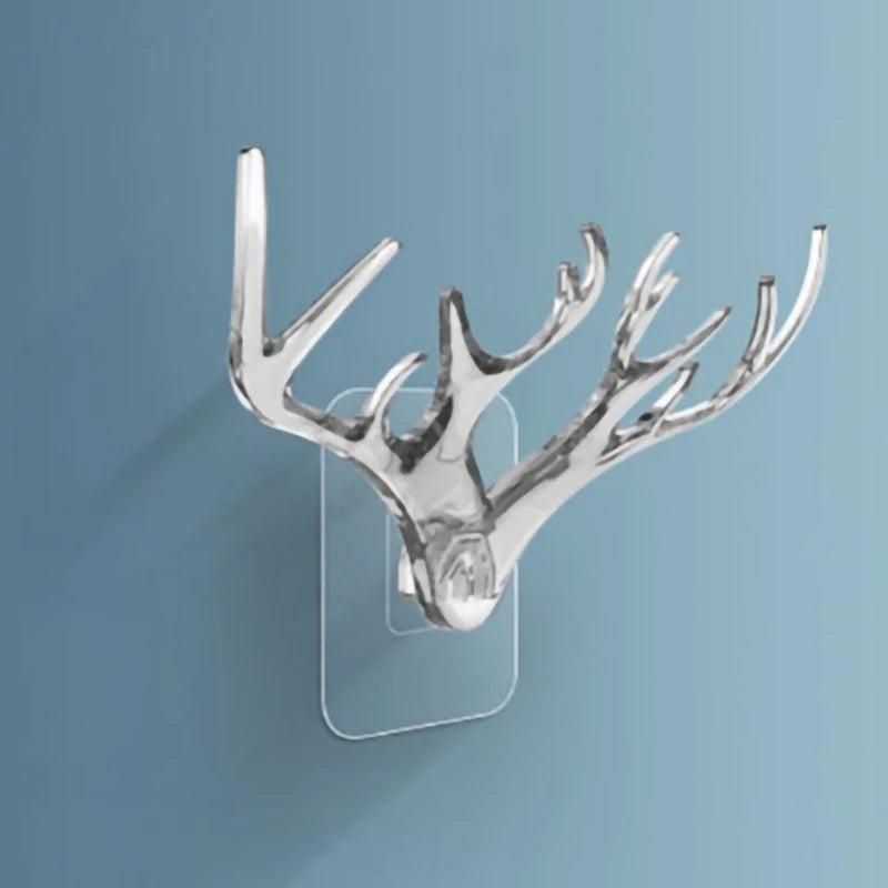 Wall Mounted Antlers Jewelry Holder Hook Key Holder Necklace Holder Vintage
