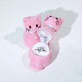 Velvet Ring Container Wedding Ring Case Earrings Holder Jewelry Display